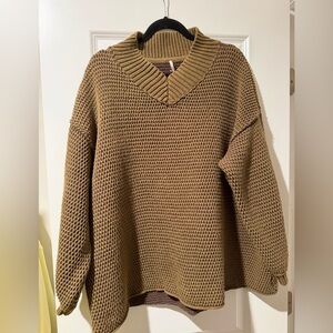 Free People Olive Cowl Neck Sweater 🔥 Wore Once 🙈